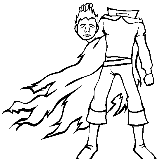 Coloring page rider without Halloween head